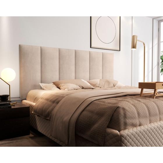 Imagem de Cabeceira Casal Queen Cama Box Madri Kit 8 Placas Várias Cores