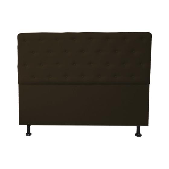 Imagem de Cabeceira Casal Queen  Juliana 160cm Para Cama Box Suede Marrom - DS Estofados