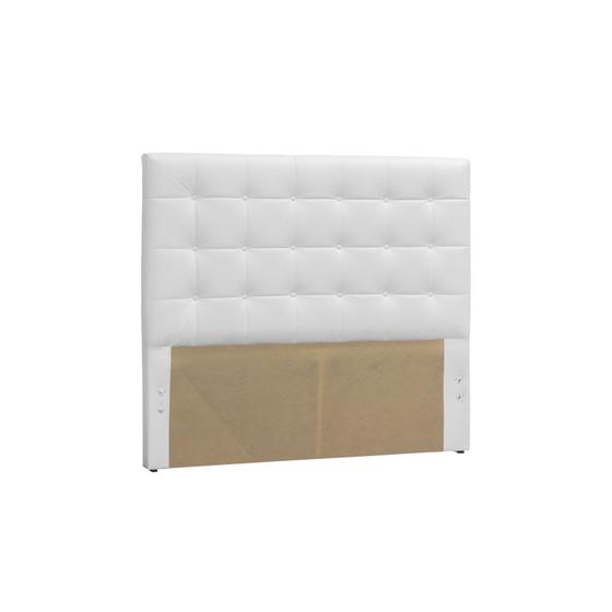 Imagem de Cabeceira Casal Sonhare 140 cm material sintético Branco - D'Monegatto