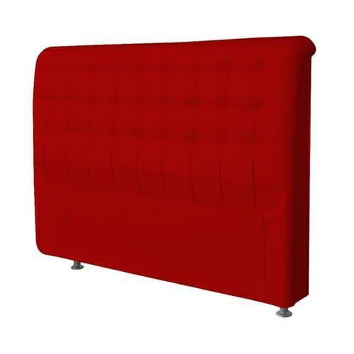 Imagem de Cabeceira Casal  Tânia 140 CM Suede Vermelho - D A Decor