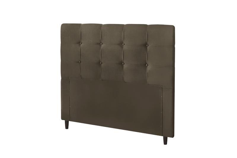 Imagem de Cabeceira Clean Plus Solteiro 900mm Suede Marrom Taupe - Simbal