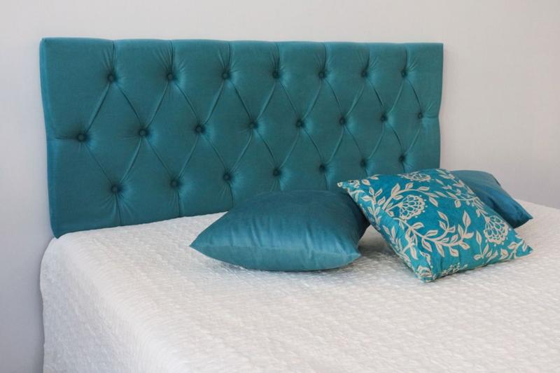 Imagem de Cabeceira Confortavel para cama Casal 1.40m Painel Cor Verde tiffany botoes cor