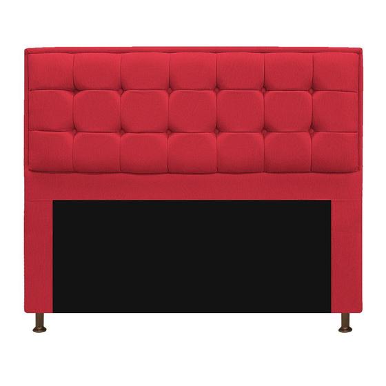 Imagem de Cabeceira Copenhague 195 cm King Size Suede Vermelho - ADJ Decor