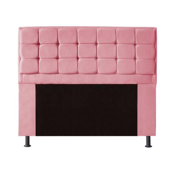 Imagem de Cabeceira Copenhague para Cama Box Casal 140cm com Capitonê Suede - Ecotec Decor