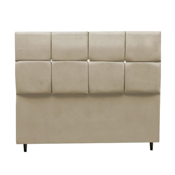 Imagem de Cabeceira Cristal Para Cama Box Queen 160 cm Suede Bege