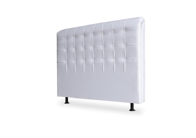 Imagem de Cabeceira De Cama Box Ana Solteiro 90cm X 118cm Couro Branco Mz Decor