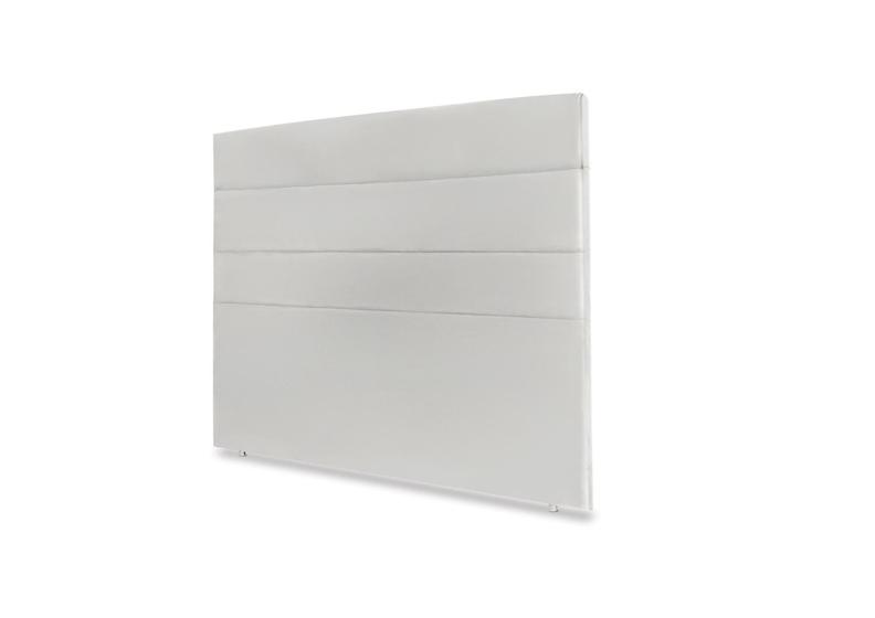 Imagem de Cabeceira De Cama Box Bia Solteiro 90cm X 106cm Couro Branco Mz Decor