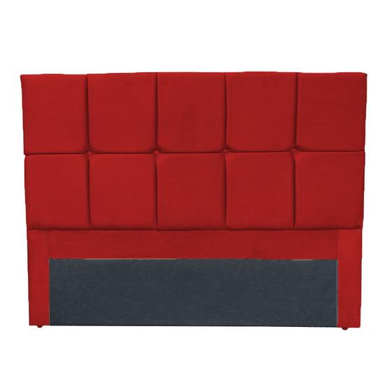 Imagem de Cabeceira De Cama Box Casal Berlin 1,40 Suede vermelho