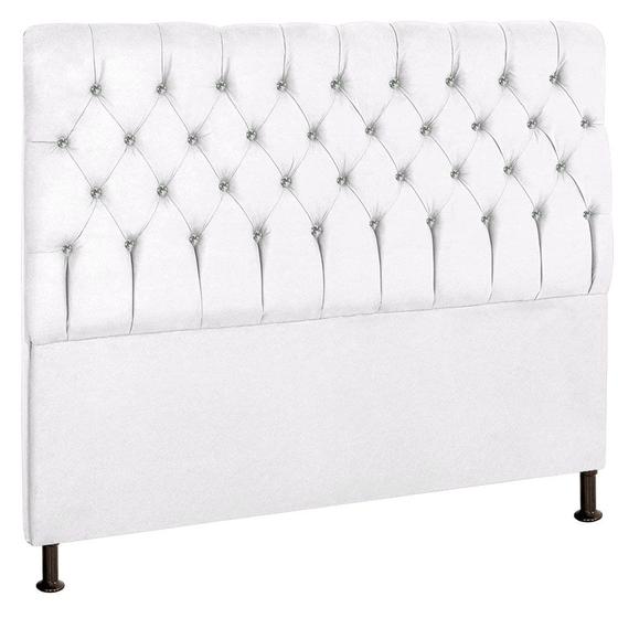 Imagem de Cabeceira de Cama Box Casal Padrão Estofada com Strass 1.40 Cm Bia Nanda Decor