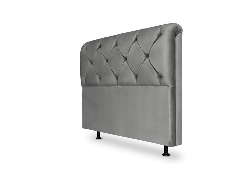 Imagem de Cabeceira De Cama Box Daiana Queen 160cm X 118cm Suede Cinza Ms Decor
