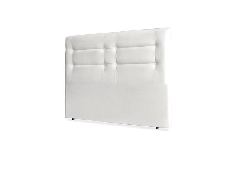 Imagem de Cabeceira De Cama Box Isa Solteiro 90cm X 106cm Couro Branco Ms Decor