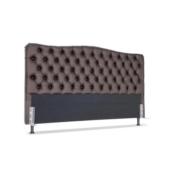 Imagem de Cabeceira de Cama Box King 193 Cm Dunas Larhome Café