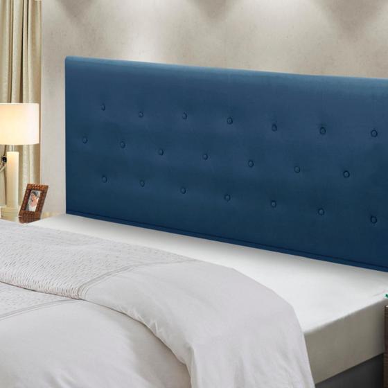 Imagem de Cabeceira de Cama Box Madeira Estofada Casal Montreal