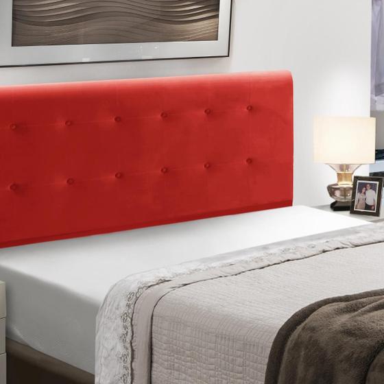 Imagem de Cabeceira de Cama Box Madeira Estofada Casal Paris