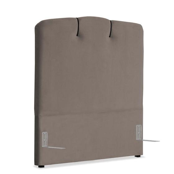 Imagem de Cabeceira de Cama Box Solteiro 88 cm Moscou Inspire House Suede Veludo Marrom