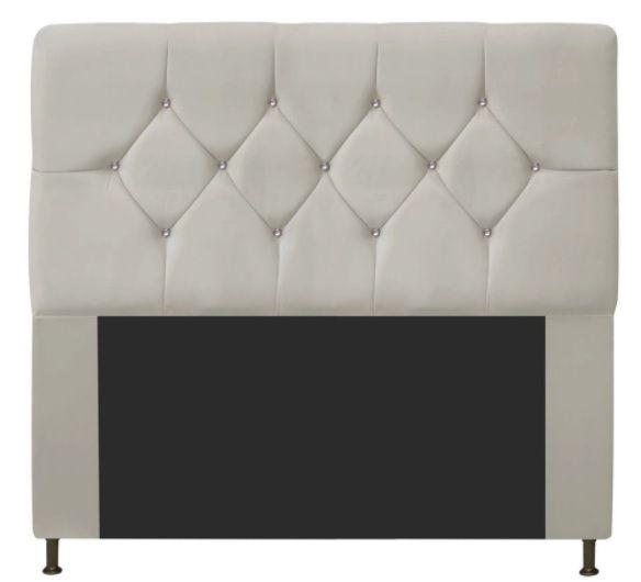 Imagem de Cabeceira De Cama Box Solteiro Viena 90 Suede bege
