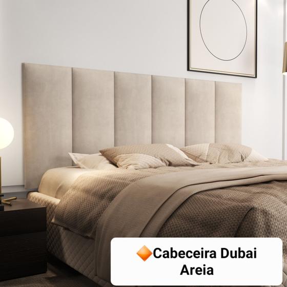 Cabeceira de Cama Casal 1,40 Estofada Cor Cinza Almofadada Painel Modelo Dubai Menor preço em Cabeceira de Cama Casal 1,40 Estofada Cor Cinza Almofadada Painel Modelo Dubai