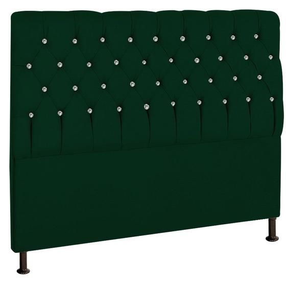 Imagem de Cabeceira de Cama Casal Box Queen Estofada com Strass 1.60 Cm Bia Quarto Nanda Decor