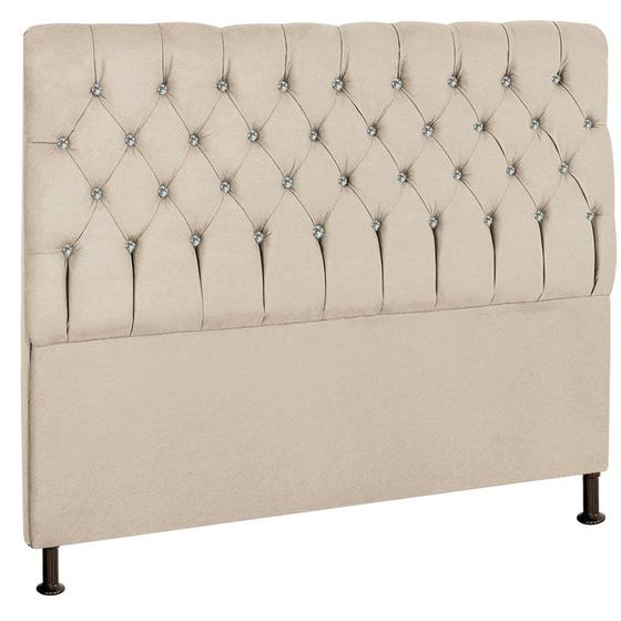 Imagem de Cabeceira de Cama Casal Box Queen Estofada com Strass 1.60 Cm Bia Quarto Nanda Decor