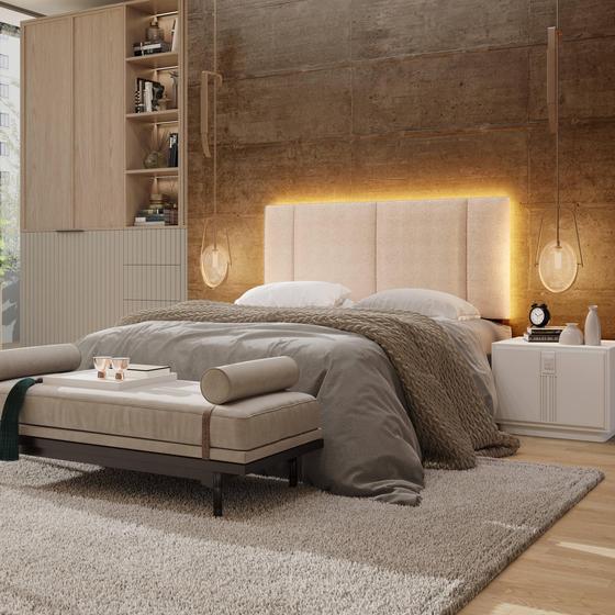 Imagem de Cabeceira de Cama Casal com LED - VNS CONCEPT