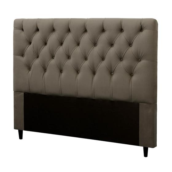 Imagem de Cabeceira de Cama King para Box Tecido Veludo e Pés em PVC 126x195x10cm Simbal Embaixatriz