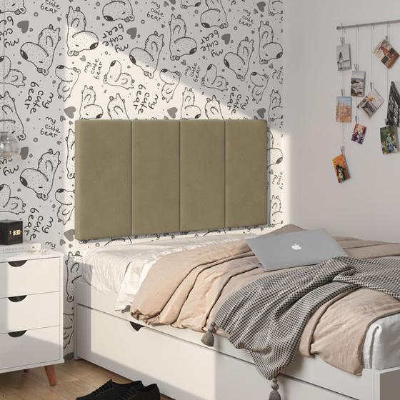 Imagem de Cabeceira de Cama Painel Solteiro/Infantil 90 cm Tecido Suede para Decoração