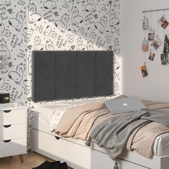 Imagem de Cabeceira de Cama Painel Solteiro/Infantil 90 cm Tecido Suede para Decoração