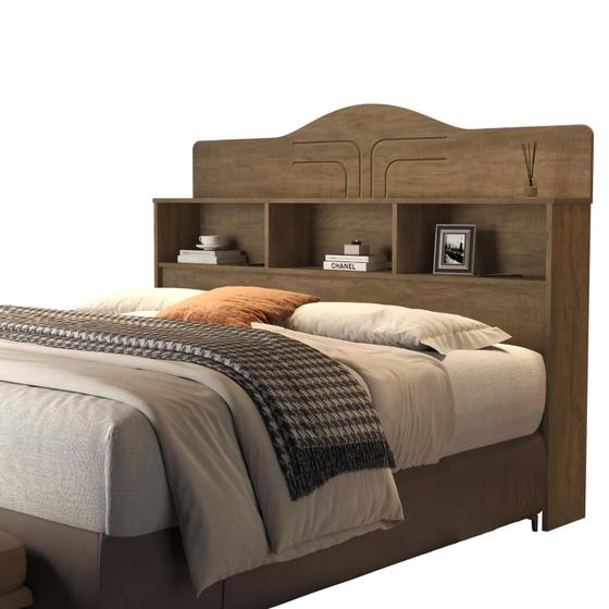 Imagem de Cabeceira de Casal Box 1,60 Queen com Nichos Vivian