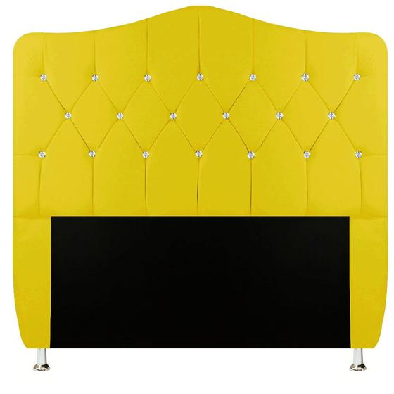 Imagem de Cabeceira de Casal Para Cama Box Estofada Capitone com Strass 140 CM  Atena Nanda Decor