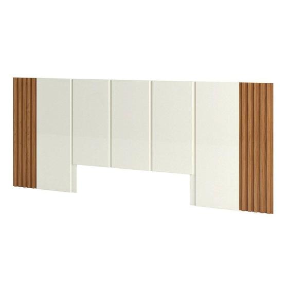 Imagem de Cabeceira De Madeira Casal 300Cm 100% Mdf Tw185 Off White-Freijó