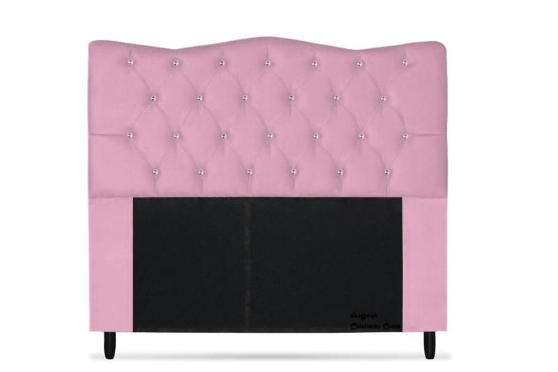Imagem de Cabeceira Dunas Solteirão Viúva 120cm com Strass Suede