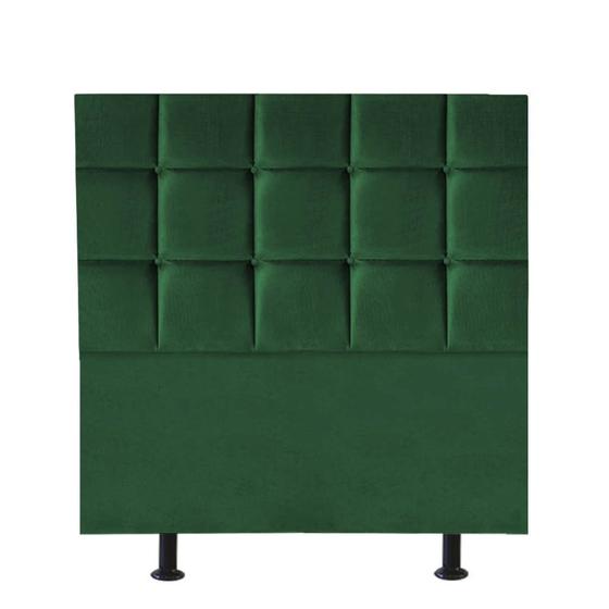 Imagem de Cabeceira Espanha Cama Box Casal 140 cm Suede Verde