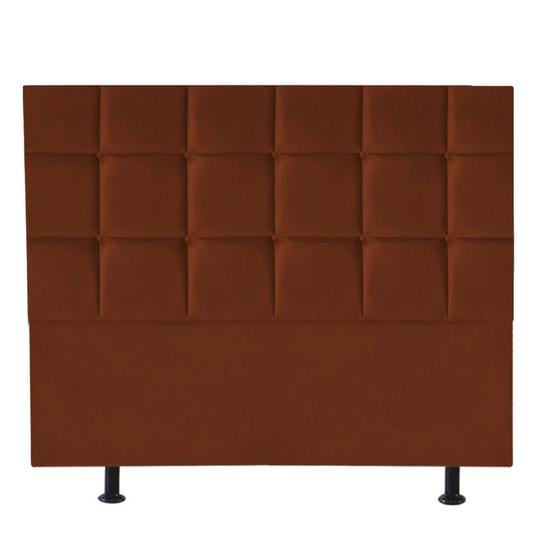 Imagem de Cabeceira Espanha Cama Box Casal 160 cm Suede Terra Cota