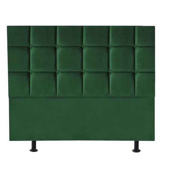 Imagem de Cabeceira Espanha Cama Box Casal 195 cm Suede Verde