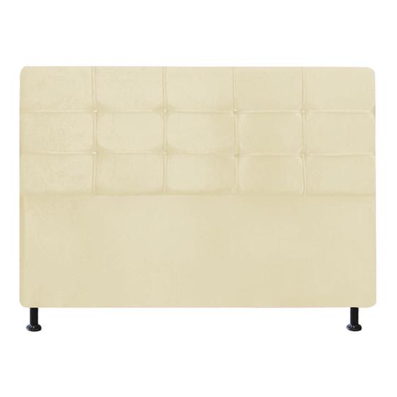 Imagem de Cabeceira Estofada Bela 100 cm Solteiro Quarto para Cama Box material sintético Bege - Damaffê Móveis