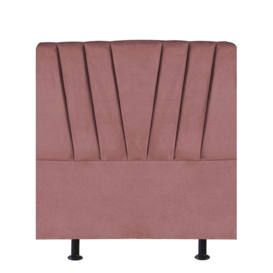 Imagem de Cabeceira Estofada Bélgica 100cm Solteiro Para Cama Box Quarto Suede Rose Gold - Ahazzo Móveis