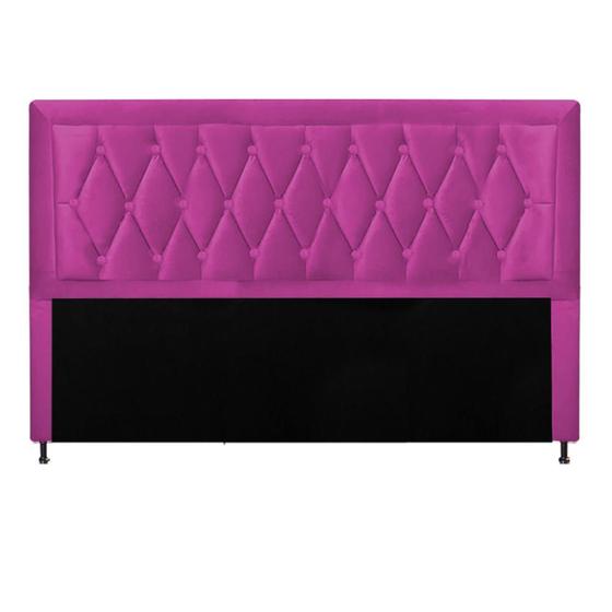 Imagem de Cabeceira Estofada Bianca Capitonê 195 cm King Size Quarto para Cama Box Suede Pink - KDAcanto Móveis