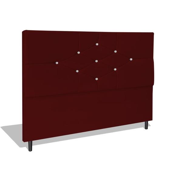 Imagem de Cabeceira Estofada Box Casal Queen Size Encosto Para Cama Camboriu 164x126 CM Marsala JBE Móveis