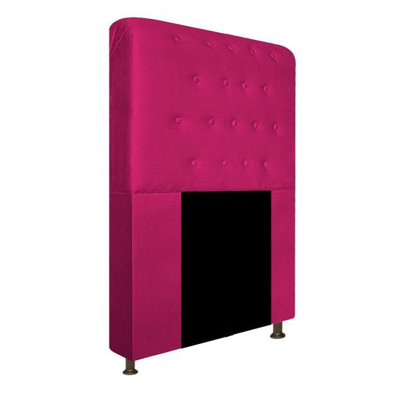 Imagem de Cabeceira Estofada Brenda 100 cm para Cama Solteiro com Botonê Suede Pink - KDAcanto Móveis