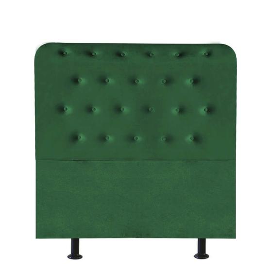 Imagem de Cabeceira Estofada Brenda Botonê 120cm Viúva Solteirão Para Cama Box Quarto Suede Verde - Ahazzo Móveis