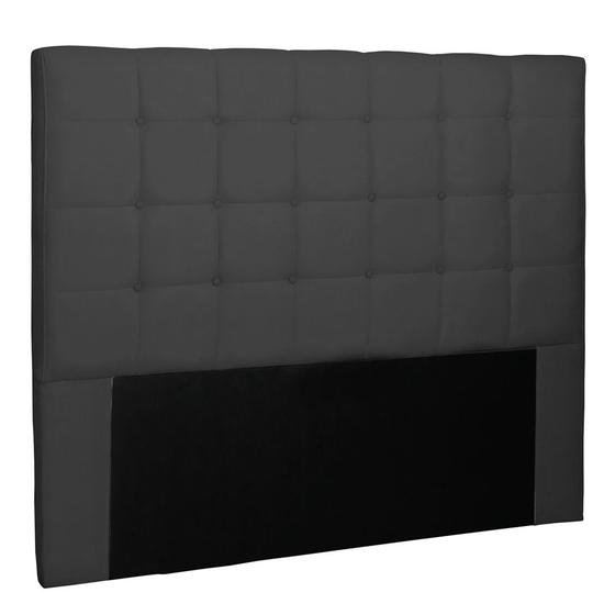 Imagem de Cabeceira Estofada Cama Box Casal King Size Verona 195cm Suede Preto - Desk Design