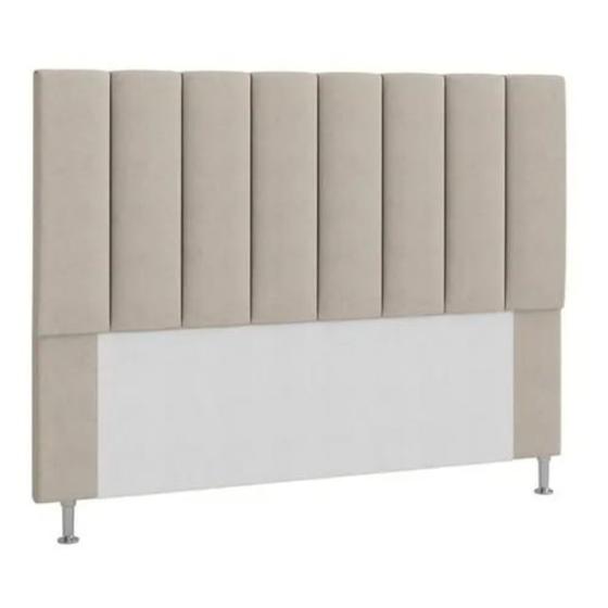 Cabeceira Estofada Cama Box Solteiro 90 cm Carla Suede Bege Menor preço em Cabeceira Estofada Cama Box Solteiro 90 cm Carla Suede Bege