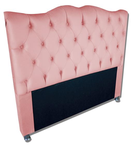 Imagem de Cabeceira estofada cama box solteiro para quarto Clara 110 cm Rose -Anchar Estofados