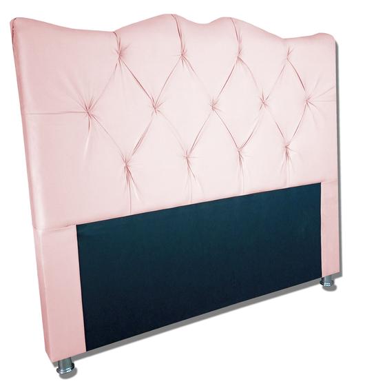 Imagem de Cabeceira estofada cama box viúva para quarto Rita 120 cm  Rose  -Anchar Estofados