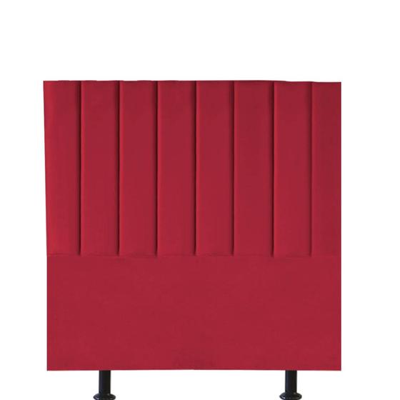 Imagem de Cabeceira Estofada Carla 120cm Viúva Solteirão Para Cama Box Quarto Suede Vermelho - Ahz Móveis