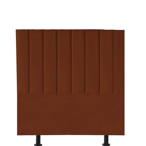Imagem de Cabeceira Estofada Carla 90cm Solteiro Para Cama Box Quarto Suede Terracota Telha - Gat Magazine