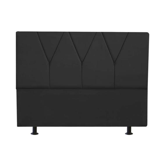 Imagem de Cabeceira Estofada Casal 140CM Jade Suede Preto - D A DECOR