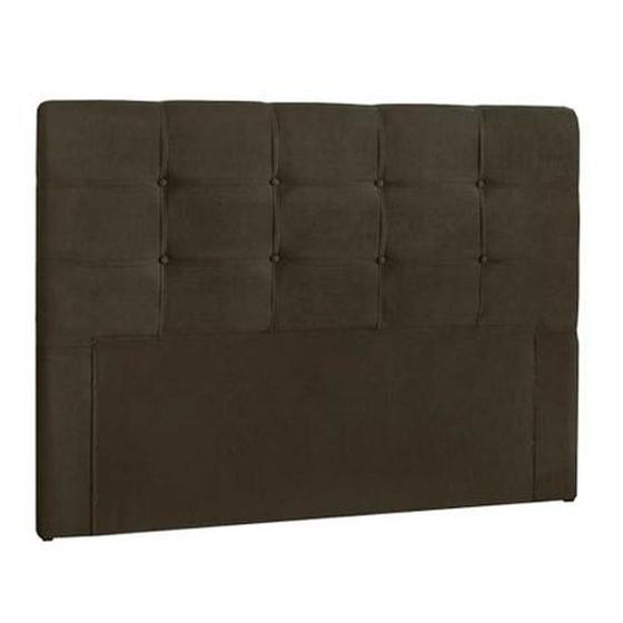 Imagem de Cabeceira estofada casal luiza cama box Queem 160cm capitonê suede marrom