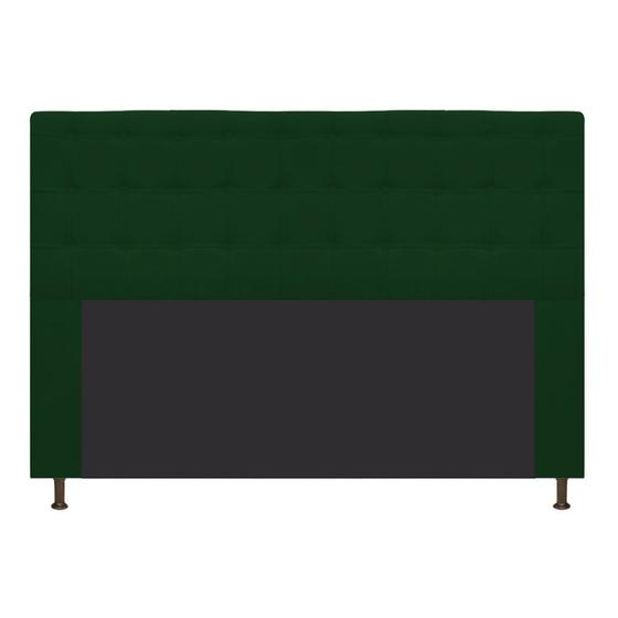 Imagem de Cabeceira Estofada Dama 160 cm para Cama Queen Size com Botonê Suede Verde
