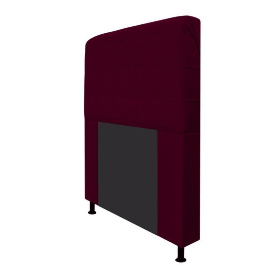 Imagem de Cabeceira Estofada Dama 195 cm King Size Com Botonê Suede Bordô - KDAcanto Móveis